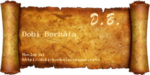Dobi Borbála névjegykártya